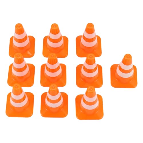 Wadakada Mini-Verkehrskegel, 10 Stück, Miniatur-Straßenkegel, Baukegel-Set, Verkehrszeichen, Spielzeug Wadakada Mini-Verkehrskegel, 10 Stück, Miniatur-Straßenkegel, Baukegel-Set, Verkehrszeichen, Spielzeug von Wadakada