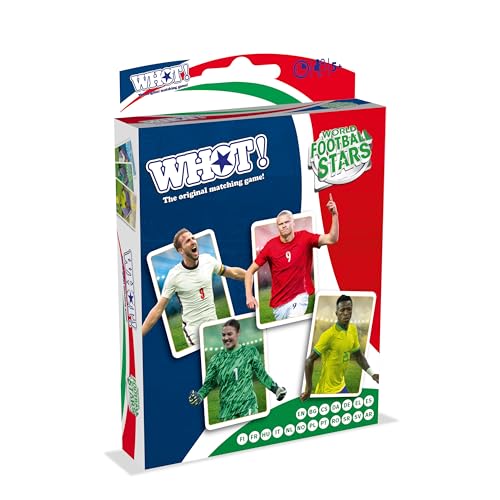 Waddingtons Number 1 World Football Stars WHOT!-Kartenspiel enthält 53 spielbare Karten, darunter Harry Kane Erling Haaland und Mary Earps Reisespiel, tolles Geschenk und Spielzeug für Jungen und Waddingtons Number 1 World Football Stars WHOT!-Kartenspiel enthält 53 spielbare Karten, darunter Harry Kane Erling Haaland und Mary Earps Reisespiel, tolles Geschenk und Spielzeug für Jungen und von Waddingtons Number 1