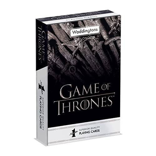 Game of Thrones Waddingtons No 1 Spielkartenspiel, betreten Sie die Welt von Westerosi und Spielen Sie mit Cersei, Tyrion Lannister, Jon Snow, Sansa und Arya Stark, perfektes Reisespiel von Waddingtons Number 1