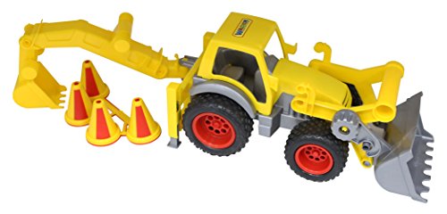 Wader Quality Toys ConsTruck Radlader mit Heckbagger (im Schaukarton) von Wader Quality Toys
