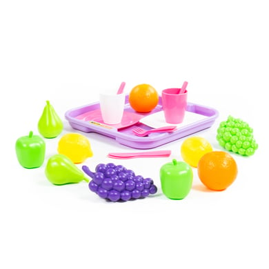 Wader Quality Toys Geschirrset mit Früchten auf Tablett, 21-tlg. von Wader Quality Toys