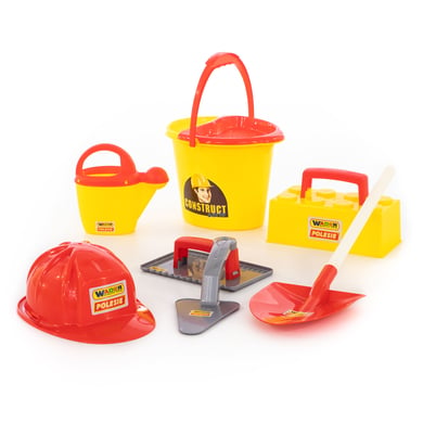 Wader Quality Toys Maurerset mit Helm, 8-tlg. von Wader Quality Toys