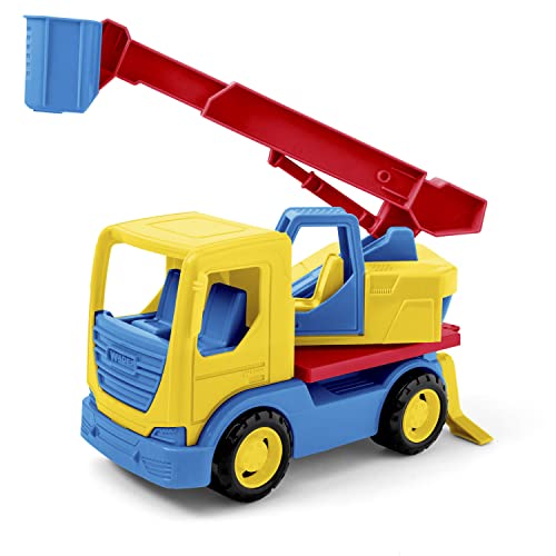 Wader 35318 - Tech Truck LKW mit Kran, Personen-Korb, drehbarem Aufsatz und stabilen Stahlachsen, ca. 29 x 11,5 x 32 cm groß, ab 12 Monaten, ideal als Geschenk für kreatives Spielen Wader 35318 - Tech Truck LKW mit Kran, Personen-Korb, drehbarem Aufsatz und stabilen Stahlachsen, ca. 29 x 11,5 x 32 cm groß, ab 12 Monaten, ideal als Geschenk für kreatives Spielen von Wader