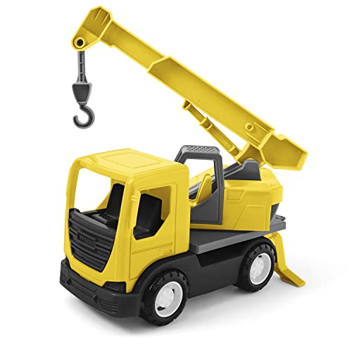Wader 35367 - Tech Truck LKW mit Kran, Haken, drehbarem Aufsatz und stabilen Stahlachsen, ca. 31 x 14,5 x 19 cm groß, gelb, ab 12 Monaten, ideal als Geschenk für kreatives Spielen Wader 35367 - Tech Truck LKW mit Kran, Haken, drehbarem Aufsatz und stabilen Stahlachsen, ca. 31 x 14,5 x 19 cm groß, gelb, ab 12 Monaten, ideal als Geschenk für kreatives Spielen von Wader