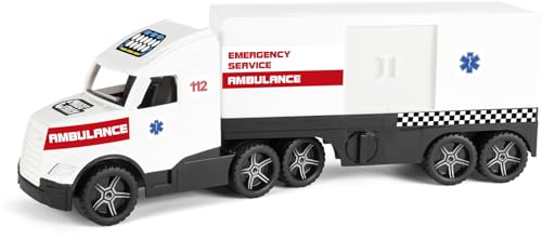 Wader 36211 - Magic Truck Ambulanz-Einsatzfahrzeug mit Seitentür, Größe ca. 79 cm, für Kinder ab 3 Jahren, geeignet als Geschenk für kreatives Spielen Wader 36211 - Magic Truck Ambulanz-Einsatzfahrzeug mit Seitentür, Größe ca. 79 cm, für Kinder ab 3 Jahren, geeignet als Geschenk für kreatives Spielen von Wader