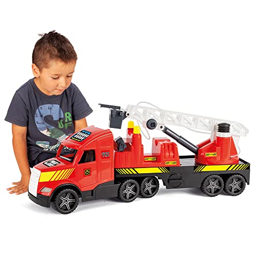 Wader 36220 - Magic Truck Feuerwehr mit ausziehbarer Leiter und Wasserspritze, fluoreszierende Lichter, ab 3 Jahren, ca. 79 cm, ideal als Geschenk für kreatives Spielen Wader 36220 - Magic Truck Feuerwehr mit ausziehbarer Leiter und Wasserspritze, fluoreszierende Lichter, ab 3 Jahren, ca. 79 cm, ideal als Geschenk für kreatives Spielen von Wader