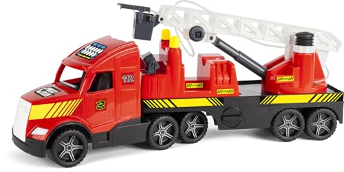 Wader 36221 - Magic Truck Feuerwehr mit ausziehbarer Leiter, Wasserspritze und leuchtenden Scheinwerfern, Größe ca. 79 cm, für Kinder ab 3 Jahren, Geschenk für kreatives Spielen Wader 36221 - Magic Truck Feuerwehr mit ausziehbarer Leiter, Wasserspritze und leuchtenden Scheinwerfern, Größe ca. 79 cm, für Kinder ab 3 Jahren, Geschenk für kreatives Spielen von Wader
