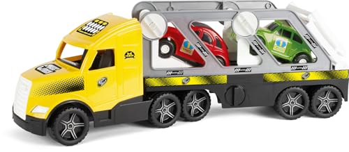 Wader 36231 - Magic Truck Autotransporter mit 2 hochwertigen Fahrzeugen und Abfahrrampen, Größe ca. 79 cm, für Kinder ab 3 Jahren, geeignet als Geschenk für kreatives Spielen Wader 36231 - Magic Truck Autotransporter mit 2 hochwertigen Fahrzeugen und Abfahrrampen, Größe ca. 79 cm, für Kinder ab 3 Jahren, geeignet als Geschenk für kreatives Spielen von Wader