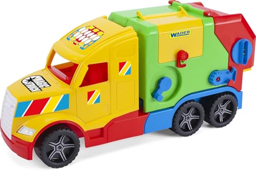 Wader 36331 - Magic Truck Müllwagen mit Förderband und leuchtenden Scheinwerfern, Größe ca. 59,5 cm, für Kinder ab 3 Jahren, geeignet als Geschenk für kreatives Spielen Wader 36331 - Magic Truck Müllwagen mit Förderband und leuchtenden Scheinwerfern, Größe ca. 59,5 cm, für Kinder ab 3 Jahren, geeignet als Geschenk für kreatives Spielen von Wader