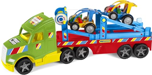 Wader 36351 - Magic Truck Buggy Transporter mit Zwei Buggy-Fahrzeugen, Größe ca. 79 cm, für Kinder ab 3 Jahren, geeignet als Geschenk für kreatives Spielen Wader 36351 - Magic Truck Buggy Transporter mit Zwei Buggy-Fahrzeugen, Größe ca. 79 cm, für Kinder ab 3 Jahren, geeignet als Geschenk für kreatives Spielen von Wader