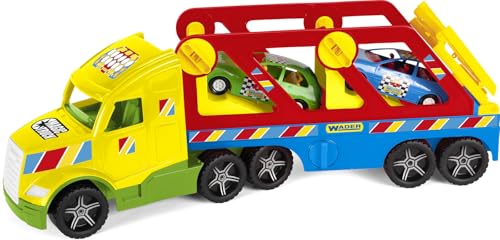 Wader 36361 - Magic Truck mit Zwei Autos und Rampe, Größe ca. 59,5 cm, für Kinder ab 3 Jahren, geeignet als Geschenk für kreatives Spielen Wader 36361 - Magic Truck mit Zwei Autos und Rampe, Größe ca. 59,5 cm, für Kinder ab 3 Jahren, geeignet als Geschenk für kreatives Spielen von Wader
