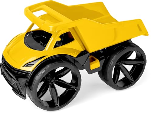 Wader 64030 - Maximus Kipper in Gelb mit feststellbarer Mulde und Breiten Reifen, Größe ca. 59 cm, für Kinder ab 12 Monaten, geeignet als Geschenk für kreatives Spielen Wader 64030 - Maximus Kipper in Gelb mit feststellbarer Mulde und Breiten Reifen, Größe ca. 59 cm, für Kinder ab 12 Monaten, geeignet als Geschenk für kreatives Spielen von Wader