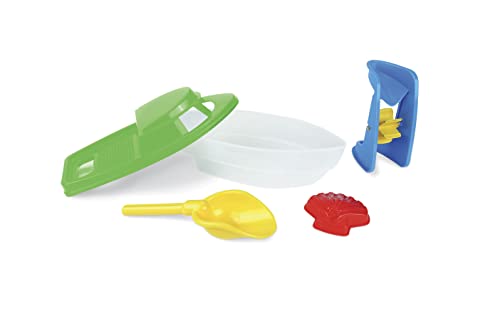 Wader 71920 - Sandspielzeug Set 2-fach sortiert, 5-teilig, bestehend aus Schaufel, Sandform, Boot, Sandmühle oder Motorboot Wader 71920 - Sandspielzeug Set 2-fach sortiert, 5-teilig, bestehend aus Schaufel, Sandform, Boot, Sandmühle oder Motorboot von Wader