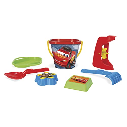 Wader 77642 - DISNEY Pixar Cars Strandset mit Eimer, Sieb, Sandmühle, Schaufel, Rechen und 2 Sandformen, 7-teilig, ab 12 Monaten, ideal für Garten, Sandkasten, Strand oder als Geschenk Wader 77642 - DISNEY Pixar Cars Strandset mit Eimer, Sieb, Sandmühle, Schaufel, Rechen und 2 Sandformen, 7-teilig, ab 12 Monaten, ideal für Garten, Sandkasten, Strand oder als Geschenk von Wader