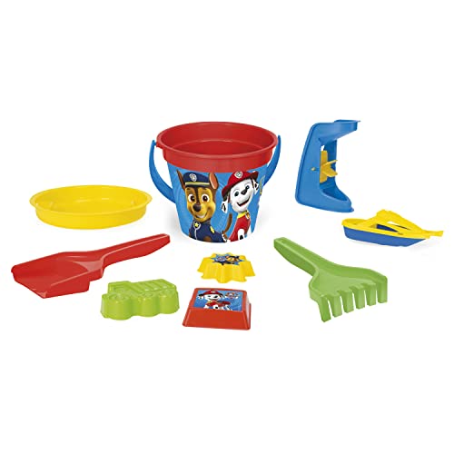 Wader 81135 - Eimergarnitur Paw Patrol mit Eimer, Boot, Sieb, Sandmühle, Schaufel, Rechen und 3 Sandformen, 9-teilig, ab 12 Monaten, ideal als Geschenk für kreatives Spielen Wader 81135 - Eimergarnitur Paw Patrol mit Eimer, Boot, Sieb, Sandmühle, Schaufel, Rechen und 3 Sandformen, 9-teilig, ab 12 Monaten, ideal als Geschenk für kreatives Spielen von Wader