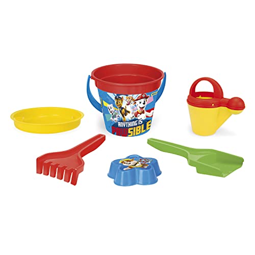 Wader 81137 - Eimergarnitur Paw Patrol mit Eimer, Sieb, Wasserkanne, Schaufel, Rechen und Sandform, 6-teilig, ideal als Geschenk für kreatives Spielen Wader 81137 - Eimergarnitur Paw Patrol mit Eimer, Sieb, Wasserkanne, Schaufel, Rechen und Sandform, 6-teilig, ideal als Geschenk für kreatives Spielen von Wader