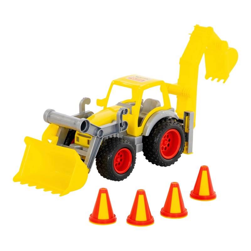 Wader ConsTruck Radlader mit Heckbagger sortiert von Wader