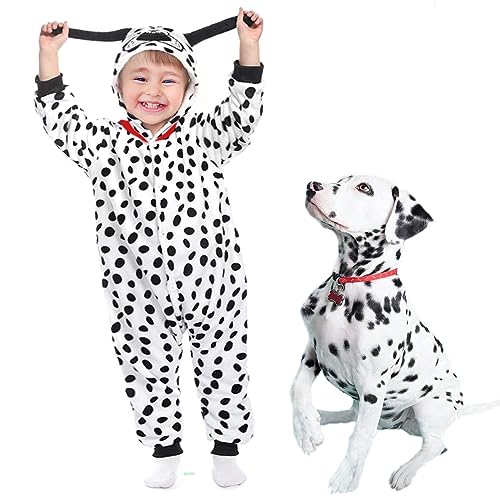Waghaw Dalmatiner Kostüm Baby Jungen Mädchen Tier Bodysuit Baby Junge Mädchen Halloween Kostüm, Weiß Rot, 4T Waghaw Dalmatiner Kostüm Baby Jungen Mädchen Tier Bodysuit Baby Junge Mädchen Halloween Kostüm, Weiß Rot, 4T von Waghaw