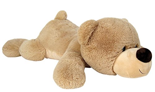 Wagner 9034 - Riesen XXL Teddybär 100 cm groß in hell-braun liegend - Plüschbär Kuschelbär Teddy Bär in beige 1,0 m von Wagner·Stofftiere