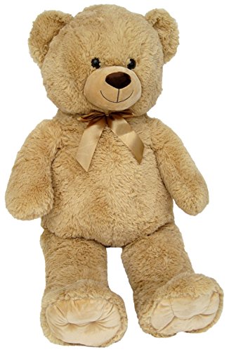 Wagner 9048 - Riesen XXL Teddybär 100 cm groß in hell-braun - Plüschbär Kuschelbär Teddy Bär Kuschelbär in beige von Wagner·Stofftiere