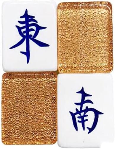 WaiDXn Mahjong Mahjong Mahjong aus Acryl, groß, mit 144 gravierten Fliesen für Reisen, Familie, Mahjong (37#) von WaiDXn