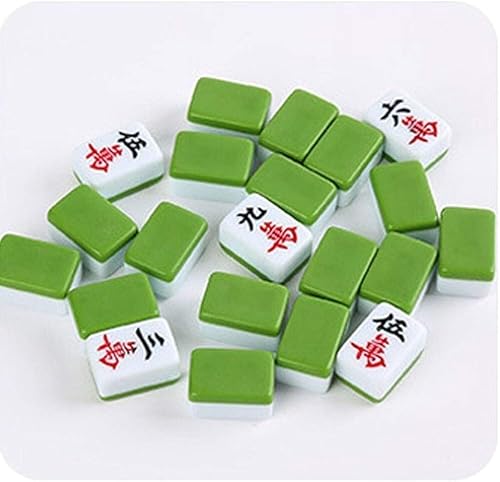 WaiDXn Mahjong-Set Mahjong-Set, Sammelspiel, traditionelles Boxspiel (Grün, 26) von WaiDXn