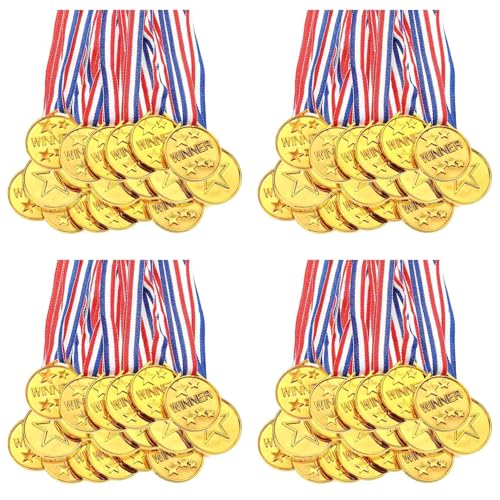 Waiecne 120er-Pack Goldene Siegermedaillen Aus Kunststoff für Kinder - Perfekt für Sport, Wettkämpfe und Als Partygeschenk Waiecne 120er-Pack Goldene Siegermedaillen Aus Kunststoff für Kinder - Perfekt für Sport, Wettkämpfe und Als Partygeschenk von Waiecne