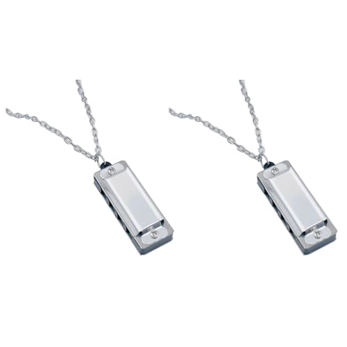 Waiecne 2X Mini-Mundharmonika-Halskette, 4 Löcher, 8-Ton-Mundharmonika, Tragbares Musikinstrument für Kinder und Anfänger Waiecne 2X Mini-Mundharmonika-Halskette, 4 Löcher, 8-Ton-Mundharmonika, Tragbares Musikinstrument für Kinder und Anfänger von Waiecne