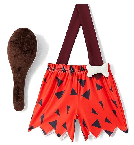 WakeUple Höhlenmensch Kostüm für Kinder - Halloween Kostüm für Baby Mädchen Jungen - Historische Steinzeit - Reiterin Outfit von WakeUple