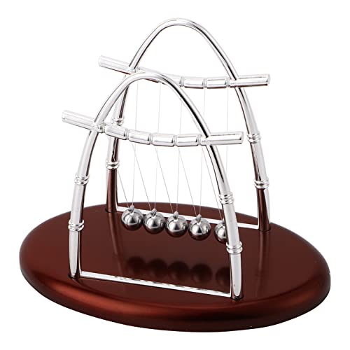 Newtons Cradle Balance Balls, Balance Stahlkugeln Physik Wissenschaft Pendel Ornamente Spielzeug für Studenten Erwachsene Büro Burgunderrot Farbe Basis 18 x 11 x 14 cm Newtons Cradle Balance Balls, Balance Stahlkugeln Physik Wissenschaft Pendel Ornamente Spielzeug für Studenten Erwachsene Büro Burgunderrot Farbe Basis 18 x 11 x 14 cm von Wakects