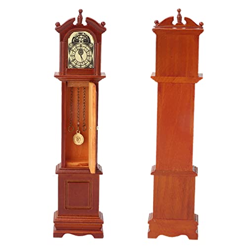 Mini-Vintage-Puppenhausuhr, Miniatur-Standuhr, Dekorativ für Puppenhaus, Zubehör für Esszimmer Mini-Vintage-Puppenhausuhr, Miniatur-Standuhr, Dekorativ für Puppenhaus, Zubehör für Esszimmer von Wakects