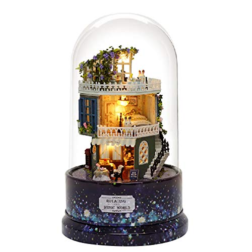 Puppenhaus zum Basteln, Miniatur-Set für Puppenhaus mit Staubschutz, Miniatur-Haus-Set zum Bauen, kreative Geschenke für Freunde Eltern, Fantastische Turm Puppenhaus zum Basteln, Miniatur-Set für Puppenhaus mit Staubschutz, Miniatur-Haus-Set zum Bauen, kreative Geschenke für Freunde Eltern, Fantastische Turm von Wakects
