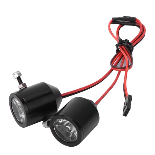 Wakects 3W LED-Suchscheinwerfer für Ferngesteuerte Autos, Ersatz von Ersatzteilzubehör, für Alle Arten von Ferngesteuerten Autos (Black) von Wakects