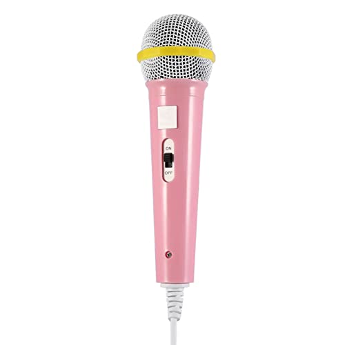Wakects Karaoke Mikrofon Kabelmikrofon Singen Mikrofon mit 3,5 Mm Jack für Jungen Mädchen Geburtstag Family Party Outdoor -Veranstaltungen (PINK) von Wakects