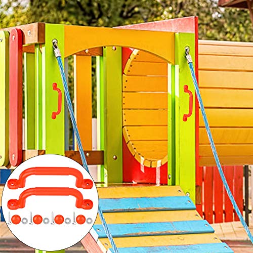 Wakects Kids Playground Griff Childrens Swing Grip Anti-Rutsch-Spielplatz-Sicherheitsgriff mit Glatte Oberfläche für Outdoor-Spielgerätezubehör (Rot) von Wakects