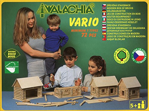 Walachia Vario Holzbausteine Holz Baukasten Modellbau Set 72 Teile von Walachia