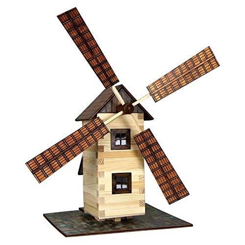 Walachia 8594036430150 8594036430150-Windmühle Holz Modellbauset, Braun von Walachia