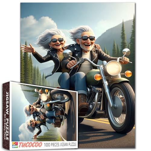 1000 Stück Jigsaw Puzzle, Motorrad Abenteuer Kunst, Adult Entertainment Ältere Frauen DIY Puzzles für anspruchsvolle Familie Aktivität Spiele Ältere Dame Kunst Home Wall Decor Craft Geschenke 1000 Stück Jigsaw Puzzle, Motorrad Abenteuer Kunst, Adult Entertainment Ältere Frauen DIY Puzzles für anspruchsvolle Familie Aktivität Spiele Ältere Dame Kunst Home Wall Decor Craft Geschenke von Walarky
