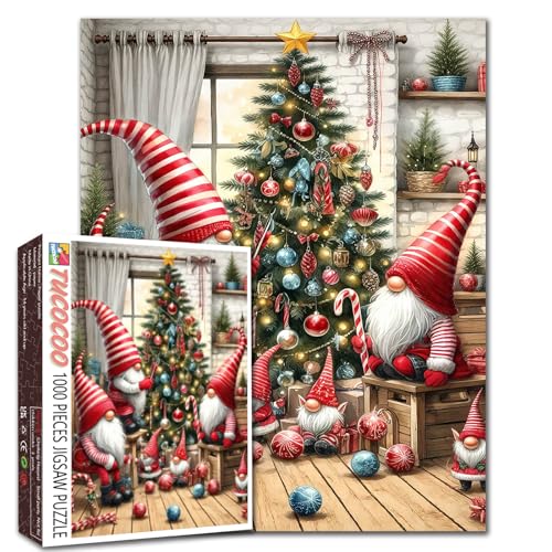 1000-teiliges Puzzle für Erwachsene, Weihnachtswichtel, Familienmalerei, Festival-Zwerg-Puzzle, 1000 Teile, Weihnachtsbaum-Puzzle, Familienspaß, DIY-Handwerk, Wohnzimmerdekoration, Frohe 1000-teiliges Puzzle für Erwachsene, Weihnachtswichtel, Familienmalerei, Festival-Zwerg-Puzzle, 1000 Teile, Weihnachtsbaum-Puzzle, Familienspaß, DIY-Handwerk, Wohnzimmerdekoration, Frohe von Walarky