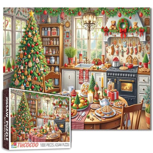 Christmas Dinner Jigsaw Puzzle 1000 Teile für Erwachsene Weihnachtsbaum Puzzle Impossible Hard Schwierige Herausfordernde Puzzles für Erwachsene Herausfordernde Familienaktivitätsspiele Wanddekoration Christmas Dinner Jigsaw Puzzle 1000 Teile für Erwachsene Weihnachtsbaum Puzzle Impossible Hard Schwierige Herausfordernde Puzzles für Erwachsene Herausfordernde Familienaktivitätsspiele Wanddekoration von Walarky