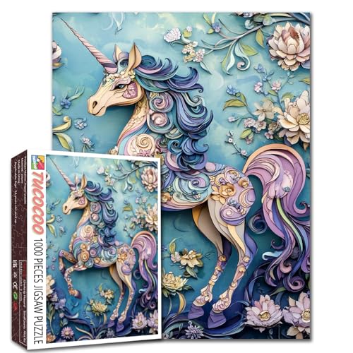 Einhorn-Graffiti-Puzzle, 1000 Teile, niedlich, bunt, lustig, Tier, Blumen, Pflanzen, Szene, Erwachsene, Anfänger, Familienaktivität, DIY, Basteln, Heimdekoration, Geschenk, 68 x 50 cm Einhorn-Graffiti-Puzzle, 1000 Teile, niedlich, bunt, lustig, Tier, Blumen, Pflanzen, Szene, Erwachsene, Anfänger, Familienaktivität, DIY, Basteln, Heimdekoration, Geschenk, 68 x 50 cm von Walarky