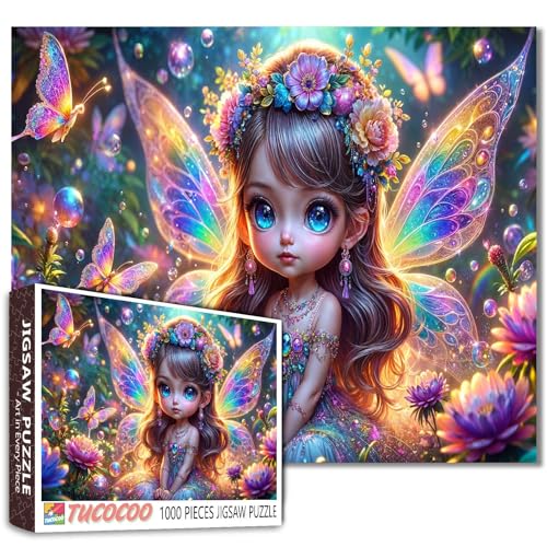 Flower Fairy Jigsaw Puzzle 1000 Pieces for Adults 27 x 20 Inches HD Quality Puzzles for Families, Baby Engel Puzzle Geschenk Perfekt für Party Spiel Geschenke Flower Fairy Jigsaw Puzzle 1000 Pieces for Adults 27 x 20 Inches HD Quality Puzzles for Families, Baby Engel Puzzle Geschenk Perfekt für Party Spiel Geschenke von Walarky