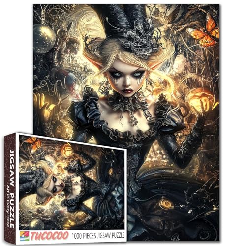 Glitzernde Mädchen Puzzles für Erwachsene 1000 Stücke Elf Mädchen DIY Handarbeit Fantasy Kunst für Familie Herausforderung Stress Relief Spiel Nächte Home Decor Geschenke Glitzernde Mädchen Puzzles für Erwachsene 1000 Stücke Elf Mädchen DIY Handarbeit Fantasy Kunst für Familie Herausforderung Stress Relief Spiel Nächte Home Decor Geschenke von Walarky