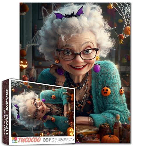 Halloween 1000 Stück Jigsaw Puzzle Skurrile Ferien Szene mit dekorativen Lichtern und Kürbissen Küche DIY Puzzles für anspruchsvolle Familie Aktivität Spiele Ältere Dame Kunst Home Wall Decor Craft Halloween 1000 Stück Jigsaw Puzzle Skurrile Ferien Szene mit dekorativen Lichtern und Kürbissen Küche DIY Puzzles für anspruchsvolle Familie Aktivität Spiele Ältere Dame Kunst Home Wall Decor Craft von Walarky