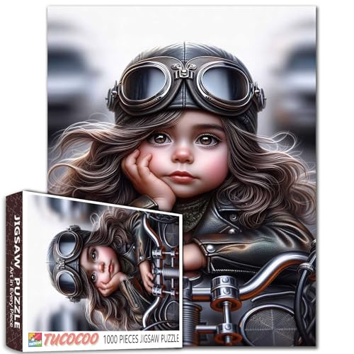 Kleines Mädchen auf Motorrad 1000 Stück Jigsaw Puzzle für Erwachsene Studenten Niedliches Cartoon Portrait Fantasy Ästhetische Puppe Ganzkörper Design High Definition Entspannende Brain Game Kleines Mädchen auf Motorrad 1000 Stück Jigsaw Puzzle für Erwachsene Studenten Niedliches Cartoon Portrait Fantasy Ästhetische Puppe Ganzkörper Design High Definition Entspannende Brain Game von Walarky