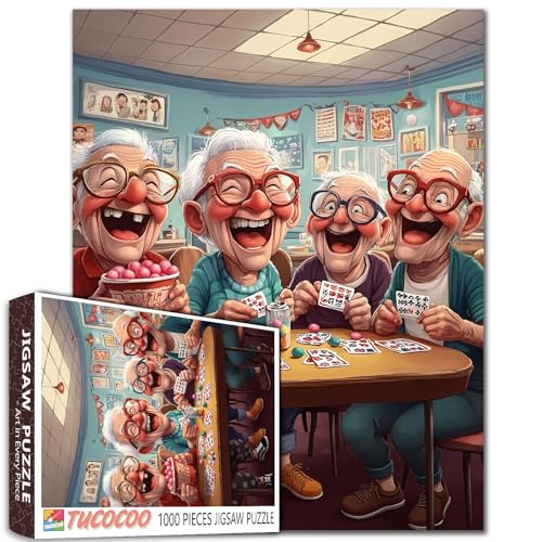 Laughing Old Man Jigsaw Puzzles für Erwachsene 1000 Stück Gute Freunde Spielkarten Puzzles Wanddekoration Happy Grandpa's Funny Puzzles, 20''x27 inch Familienspiel Challengings Laughing Old Man Jigsaw Puzzles für Erwachsene 1000 Stück Gute Freunde Spielkarten Puzzles Wanddekoration Happy Grandpa's Funny Puzzles, 20''x27 inch Familienspiel Challengings von Walarky
