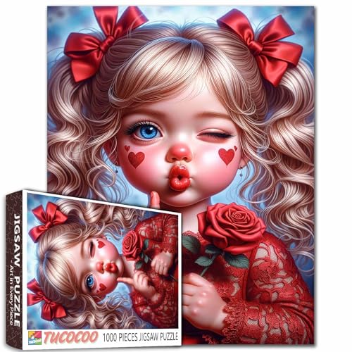 Romantisches Mädchen-Puzzle 1000 Teile für Erwachsene Studenten Niedliche Puppe mit rotem Spitzenkleid Kunst Skurriles Fantasy-Stil Dekoratives Spielzeug Geschenk Herausforderndes Zuhause Wandkunst Romantisches Mädchen-Puzzle 1000 Teile für Erwachsene Studenten Niedliche Puppe mit rotem Spitzenkleid Kunst Skurriles Fantasy-Stil Dekoratives Spielzeug Geschenk Herausforderndes Zuhause Wandkunst von Walarky