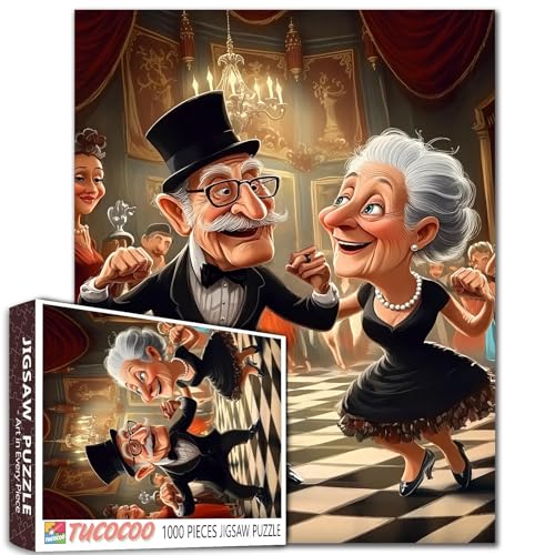 Tanzen mit Oma 1000 Stück Puzzles für Erwachsene Alte Dame und Alter Mann Malerei Puzzle Gute Freunde 1000 Stück Puzzles 20''x27 „inch DIY Handwerk Puzzle Kunst Wanddekor Familie Herausforderungen Tanzen mit Oma 1000 Stück Puzzles für Erwachsene Alte Dame und Alter Mann Malerei Puzzle Gute Freunde 1000 Stück Puzzles 20''x27 „inch DIY Handwerk Puzzle Kunst Wanddekor Familie Herausforderungen von Walarky