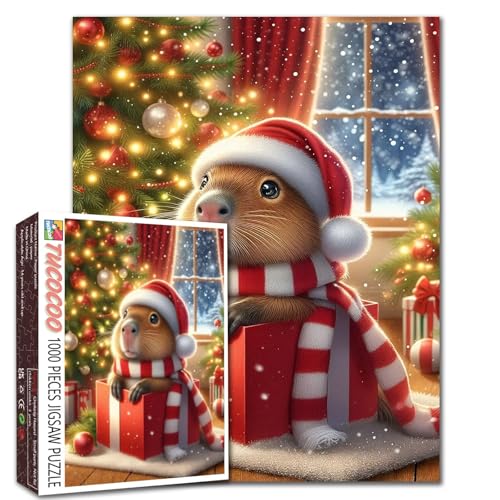 Weihnachten Capybara Jigsaw Puzzle 1000 Stück für Erwachsene Beste für Familie Spiel Sammlung Geschenke für Freunde und Familie Beste für Spiel Sammlung Wanddekoration 19,7 x 27,6 Zoll Weihnachten Capybara Jigsaw Puzzle 1000 Stück für Erwachsene Beste für Familie Spiel Sammlung Geschenke für Freunde und Familie Beste für Spiel Sammlung Wanddekoration 19,7 x 27,6 Zoll von Walarky