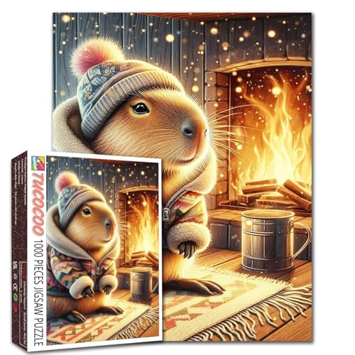 Weihnachten Capybara Jigsaw Puzzle 1000 Stücke für Erwachsene Beste für Familie Spiel Spiele Sammlung Herausfordernd für Familie oder Freunde Spiel Entspannung Unterhaltung Aktivität 19,7 x 27,6 Zoll Weihnachten Capybara Jigsaw Puzzle 1000 Stücke für Erwachsene Beste für Familie Spiel Spiele Sammlung Herausfordernd für Familie oder Freunde Spiel Entspannung Unterhaltung Aktivität 19,7 x 27,6 Zoll von Walarky